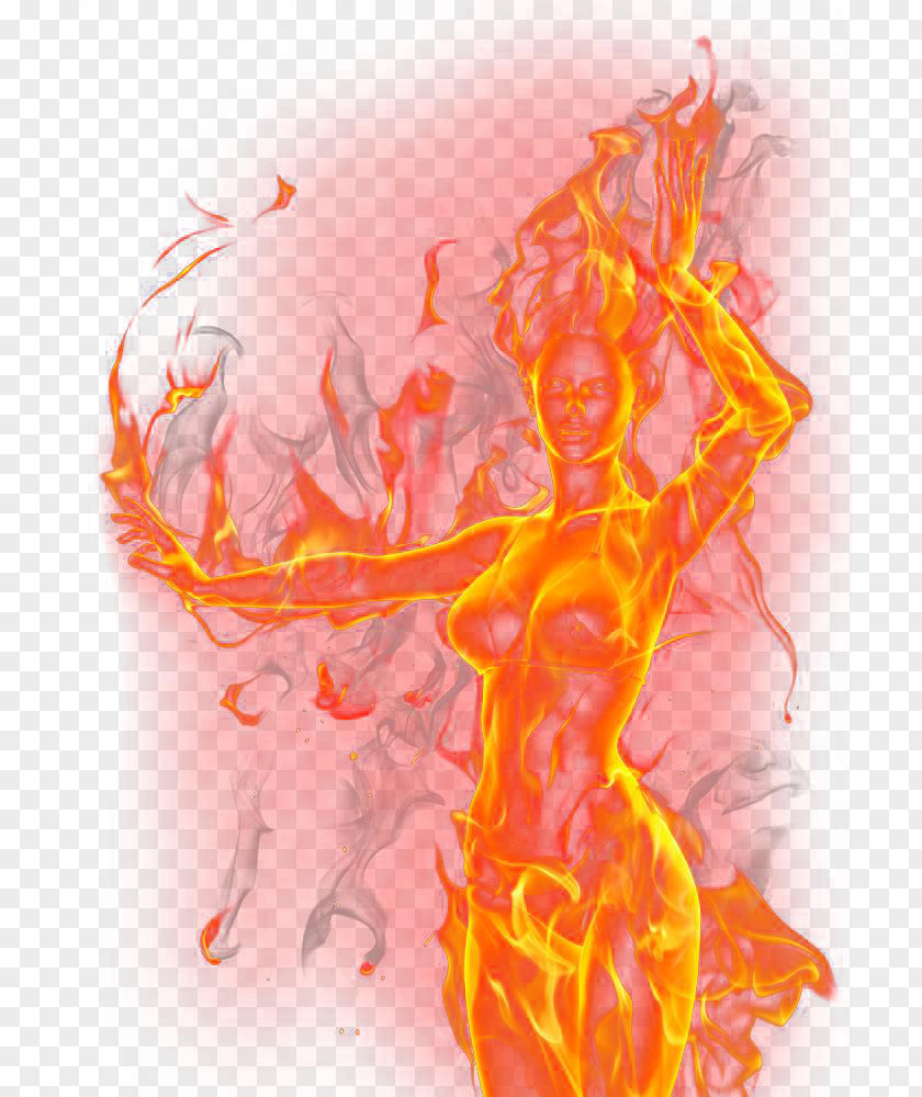 Golden Flames Female Character Effect Art Desktop Wallpaper Organism Computer Font PNG
