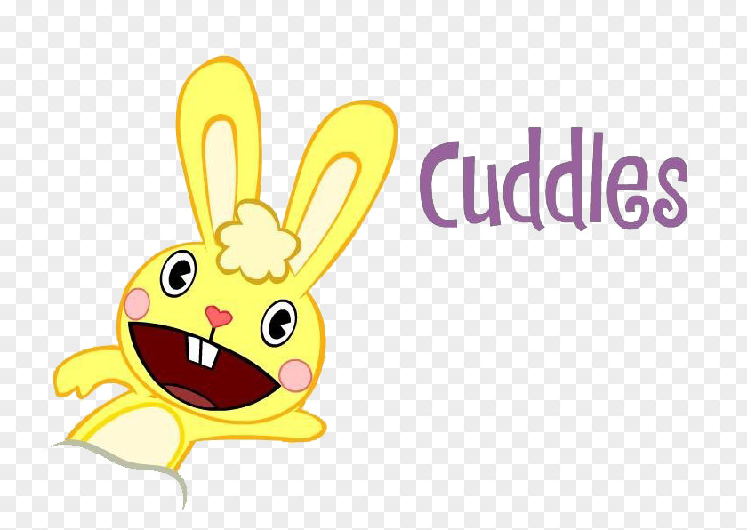 Happy Tree Friends Rabbit Cuddles Lumpy Character Cartoon PNG
