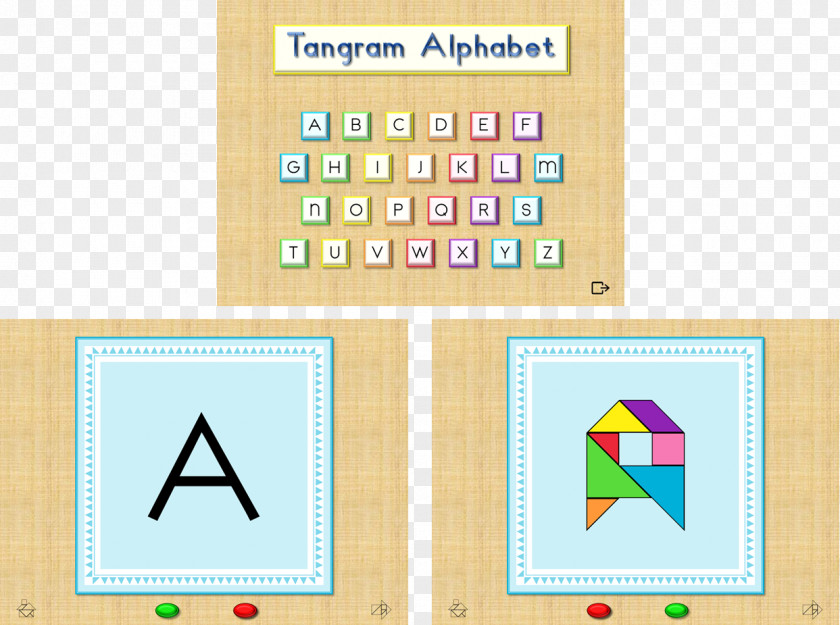 Letter Card Tangram Shapes Alphabet Ppt PNG