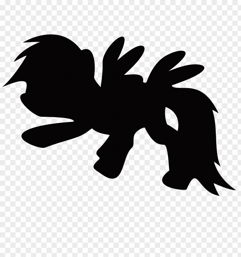 Silhouette Of Characters Rainbow Dash Pony PNG