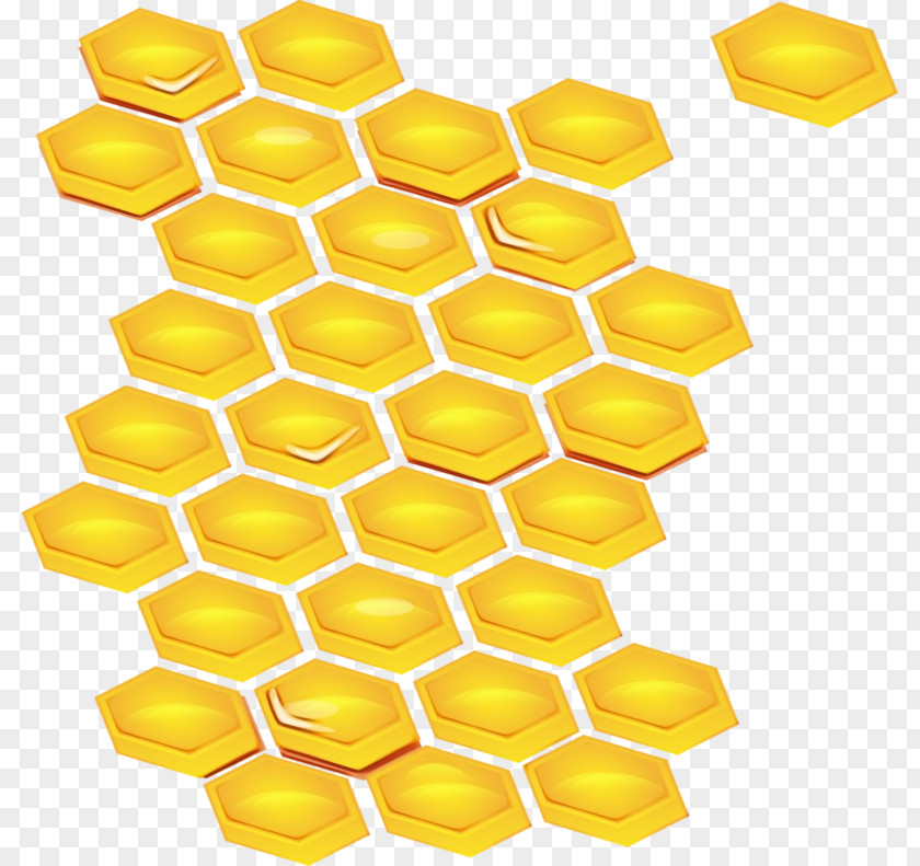 Yellow Honey Bee Background PNG