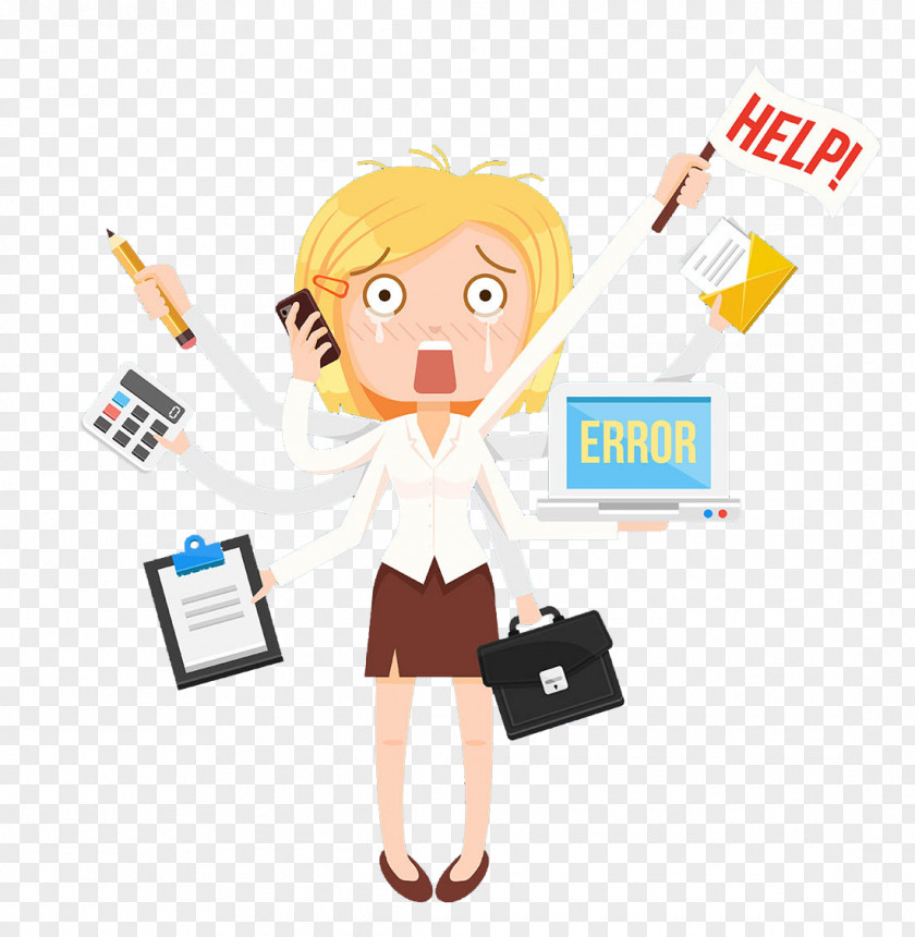 All Kinds Of Busy Business Woman Origin Evernote Software Clip Art PNG