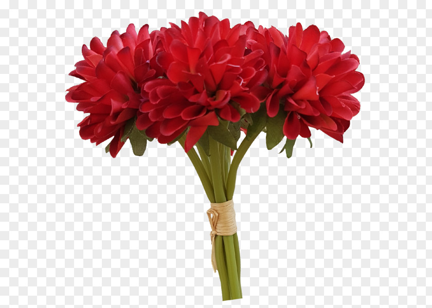 Red Chrysanthemum Flower Bouquet Cut Flowers Artificial Floristry PNG