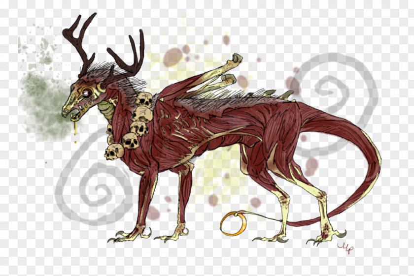 Reindeer Drawing Dragon Ritual Necromancy PNG