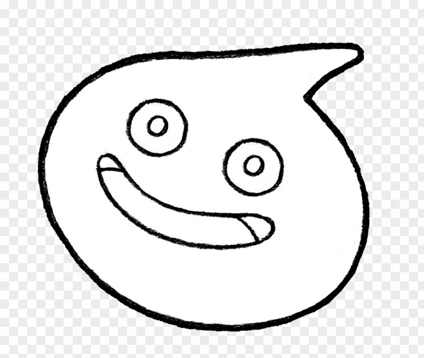 Slime Emoticon Smiley Facial Expression Line Art PNG