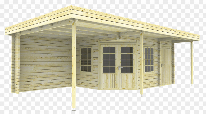 House Shed Log Cabin Flat Roof Veranda PNG