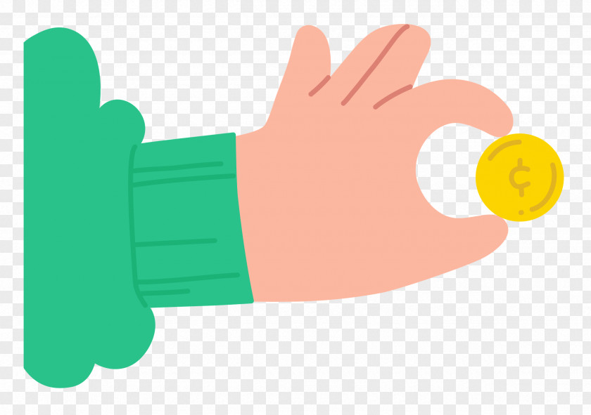 Hand Pinching Coin PNG