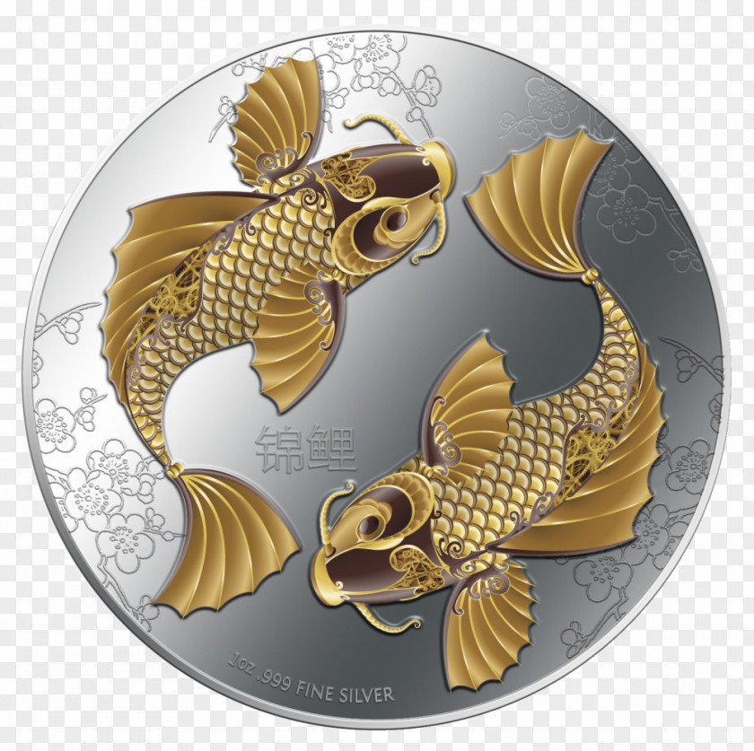Koi Fish Drawing Feng Shui New Zealand Mint Silver PNG