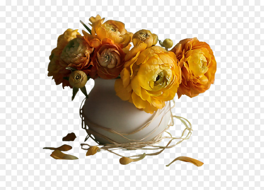 Pretty Rose Flower Vase Animation Clip Art PNG