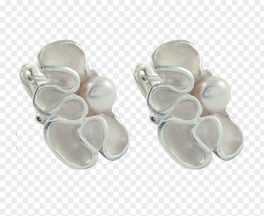Silver Earring Pearl Jewellery Gemstone PNG