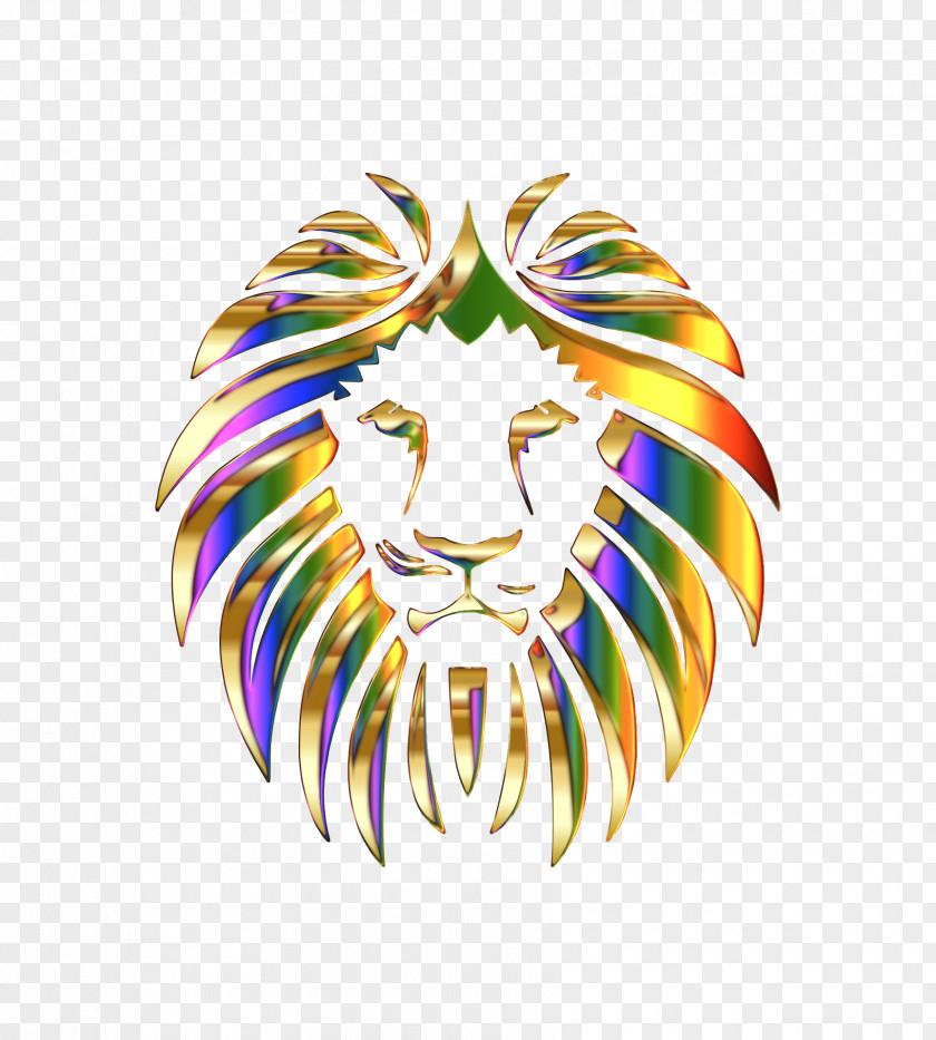 Creative Colorful Lionhead Lion Clip Art PNG