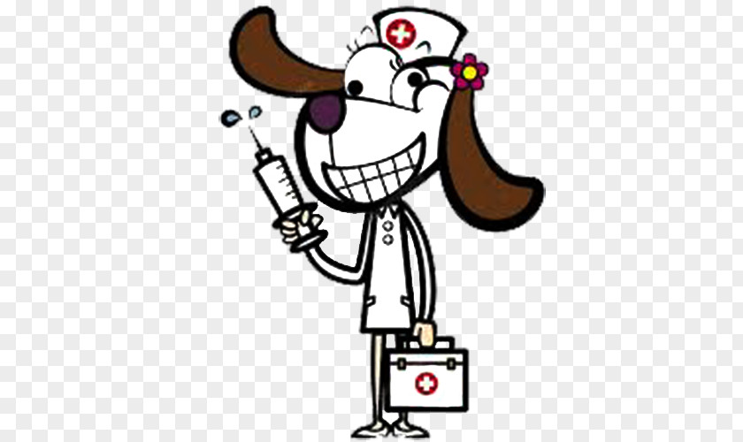 Cute Cartoon Doctor Dog Drawing Dessin Animxe9 Nursing Animation PNG