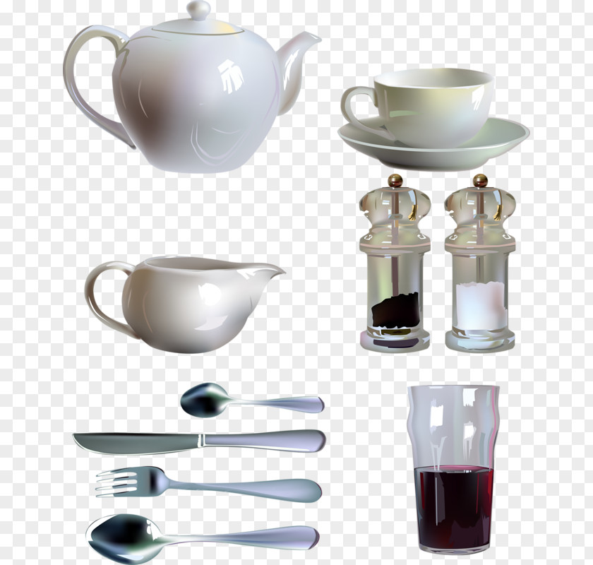 Attractive Ceramic Mug Dish Tableware Royalty-free Clip Art PNG