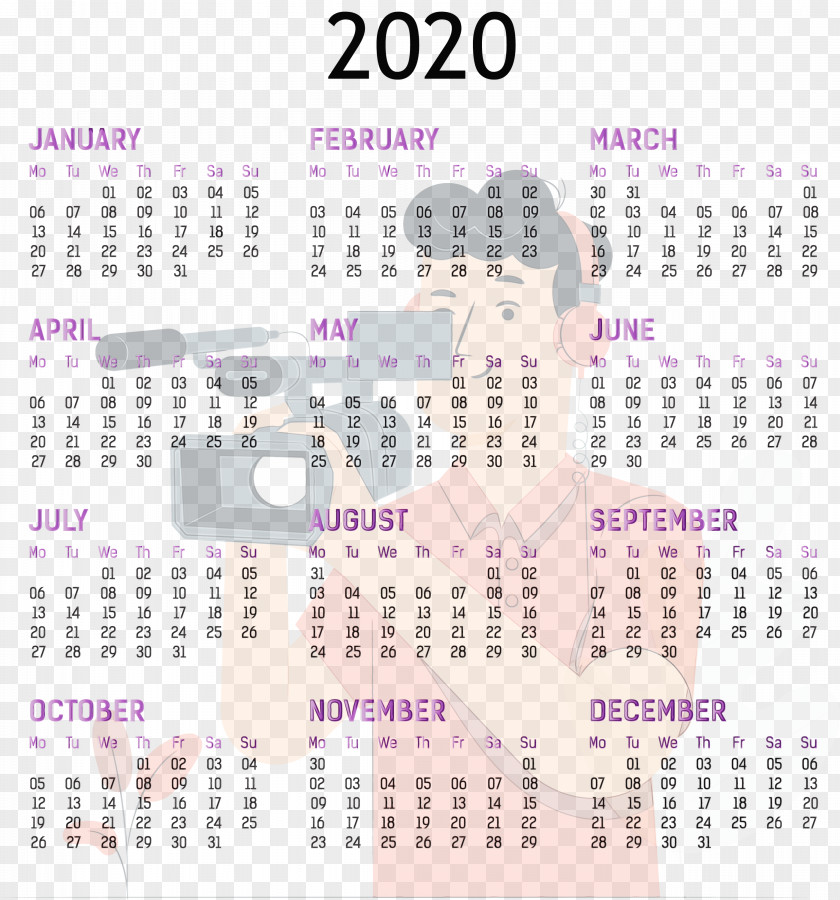 Calendar System Font Purple Line Meter PNG