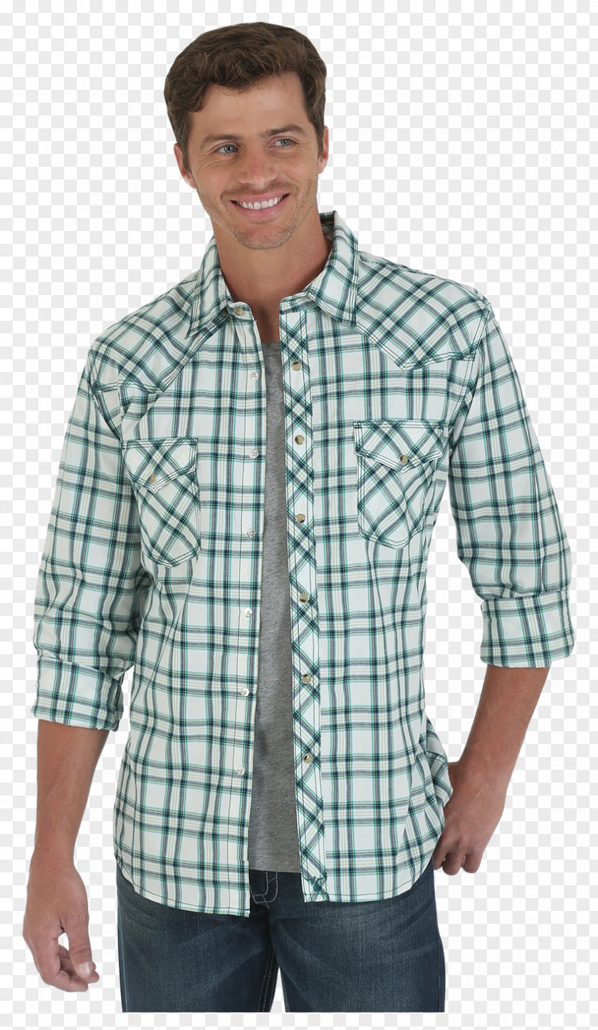 Dress Shirt T-shirt Tartan Neck Turquoise PNG