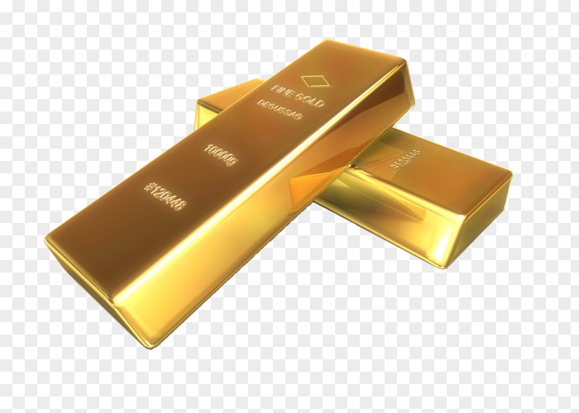 Gold Bar As An Investment Metal Material PNG
