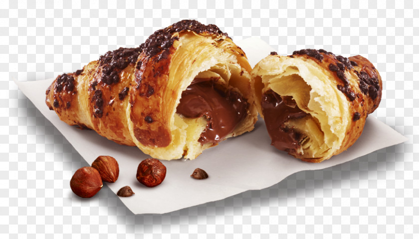 Hazelnut Croissant Pain Au Chocolat Danish Pastry Viennoiserie Milk PNG