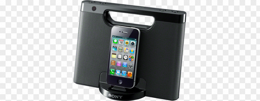 Portable Iphone Speakers Loudspeaker Sony RDP-M7iP Docking Station IPod Lightning PNG