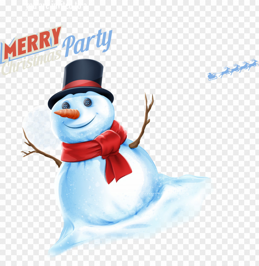 Vector Snowman Christmas PNG