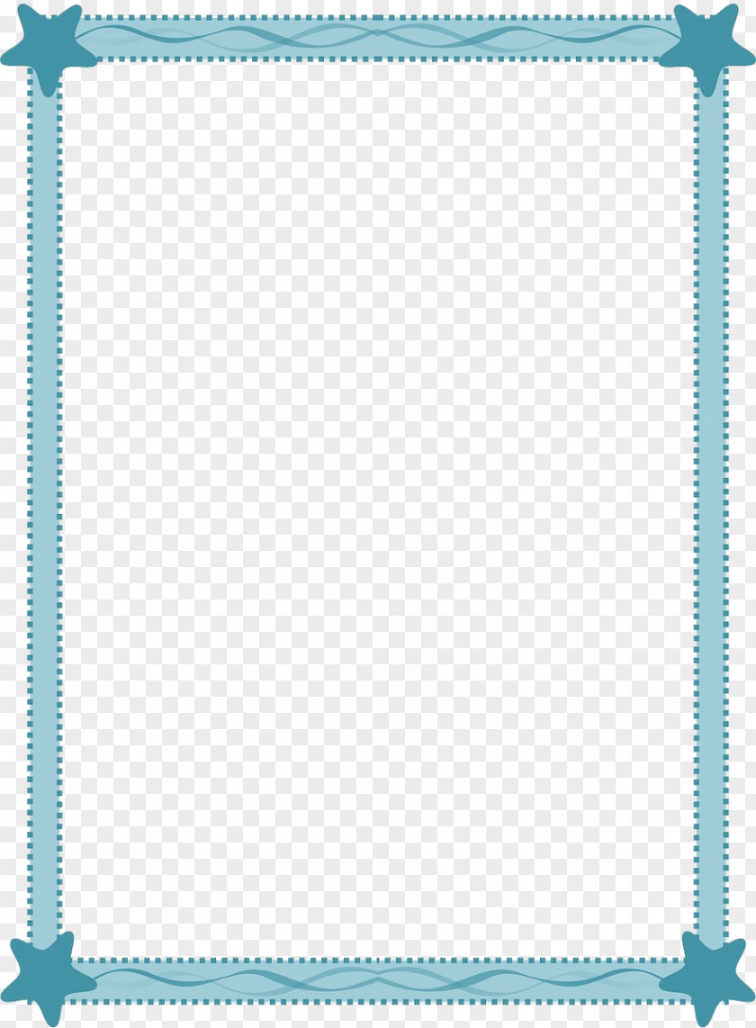 Blue Frame Picture Sea Clip Art PNG