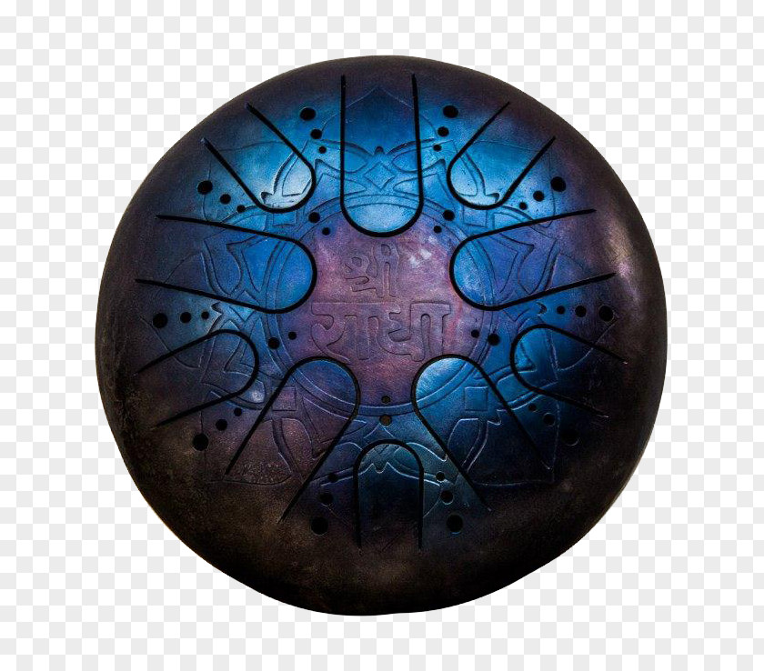 Custom Mayan Totem Cobalt Blue PNG