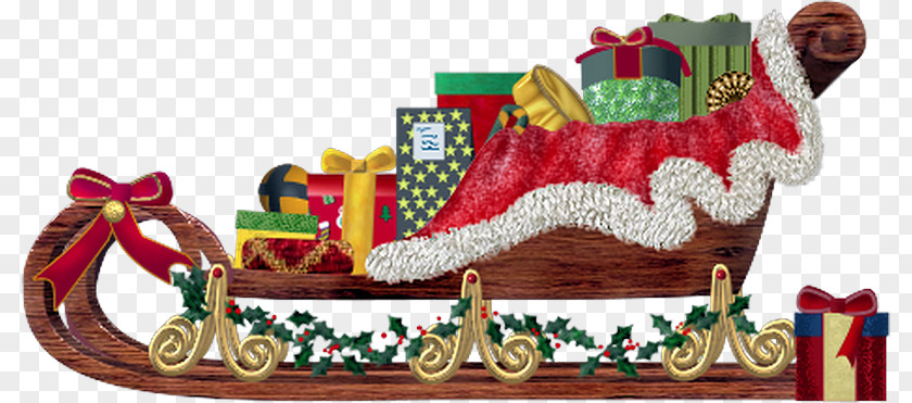 Santa Claus Sled Reindeer Ded Moroz Christmas PNG