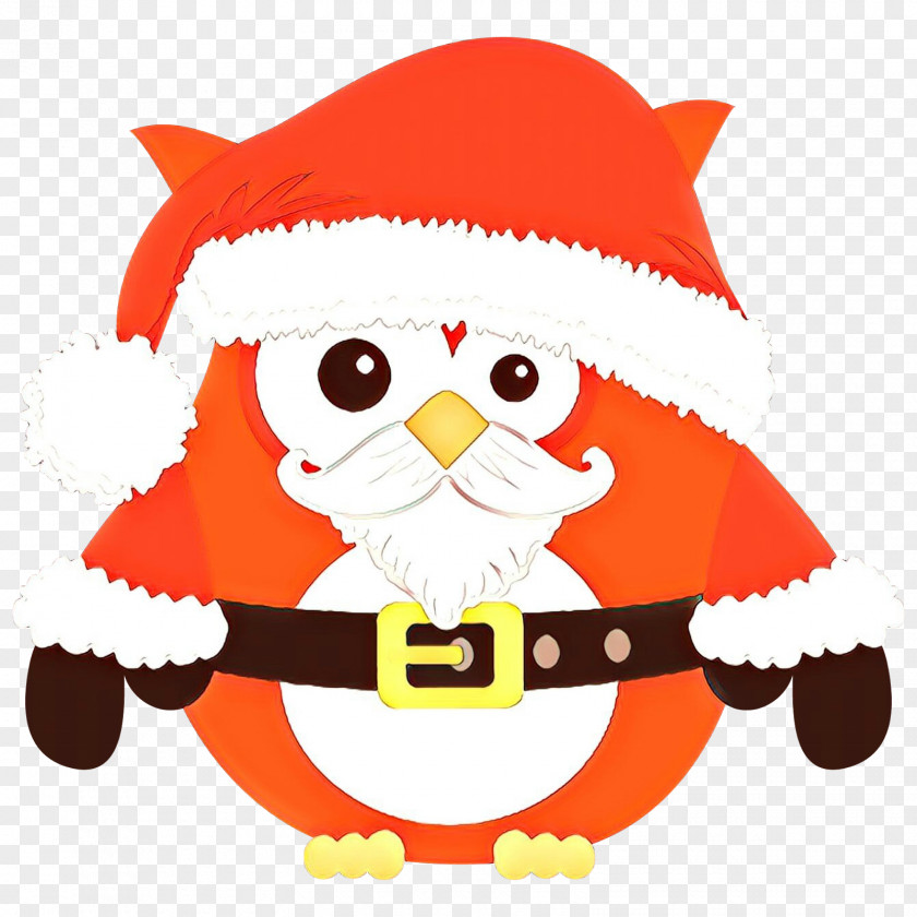 Sticker Flightless Bird Santa Claus Cartoon PNG