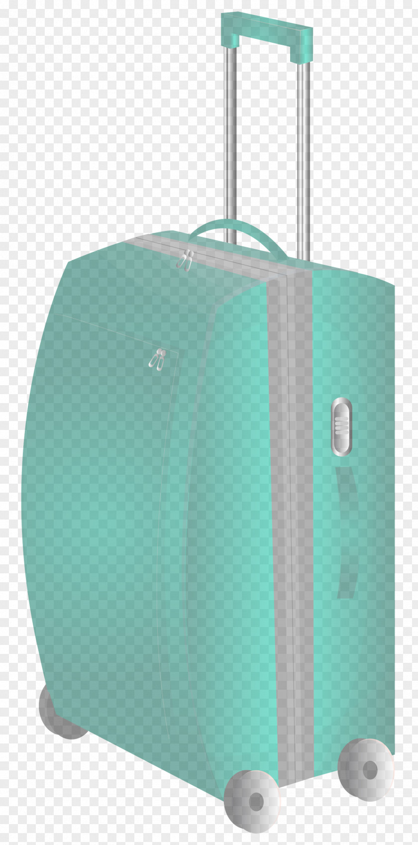 Suitcase Hand Luggage Aqua Turquoise Green PNG