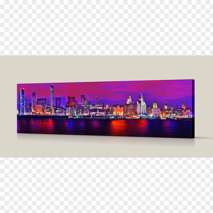 Painting Canvas Print Liverpool Waterfront Art PNG