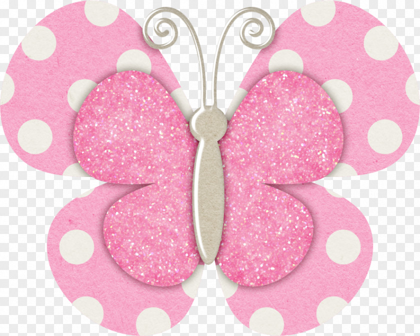 Spring Typography Pink Fonts Butterfly Clip Art PNG
