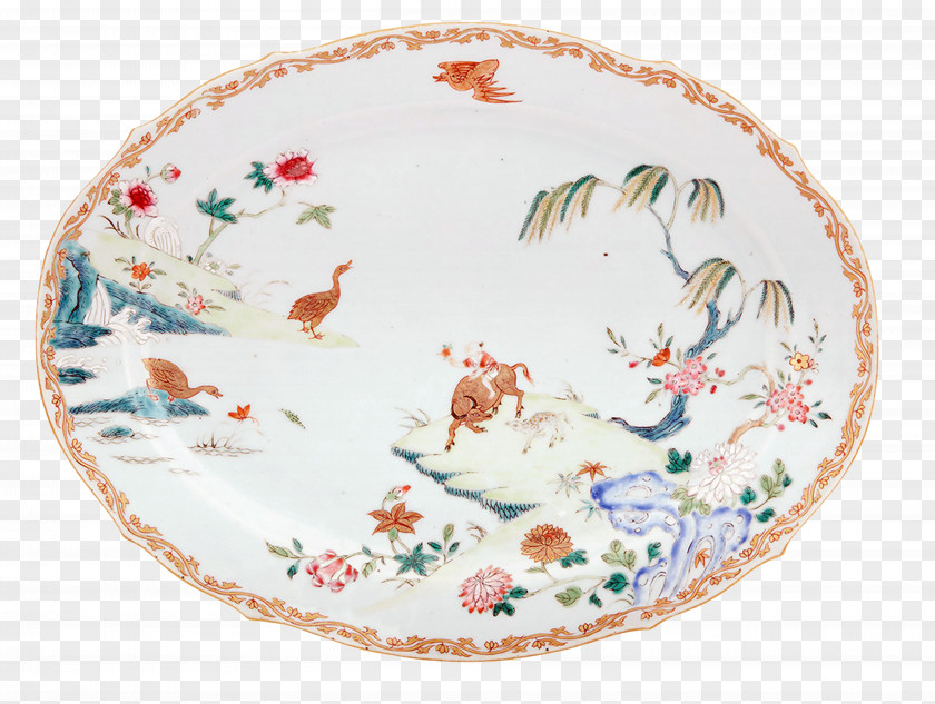 Chinese Porcelain Plate Export Platter China PNG