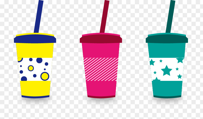 Hand Colored Straw Drink Cup Pattern Smoothie Milkshake Juice Health Shake PNG