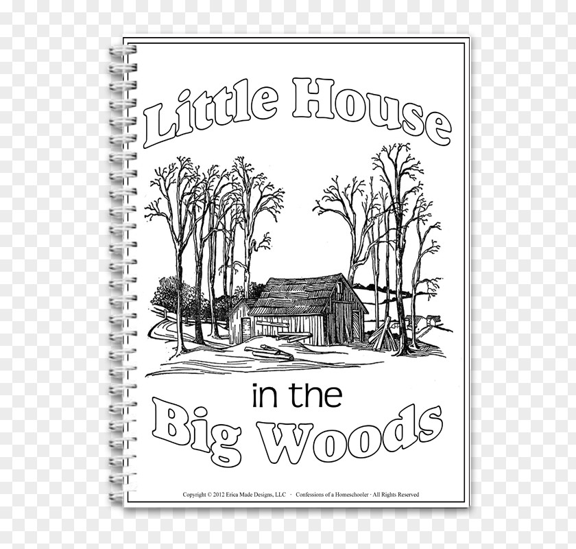 Little House In The Big Woods Coloring Book Town On Prairie PNG