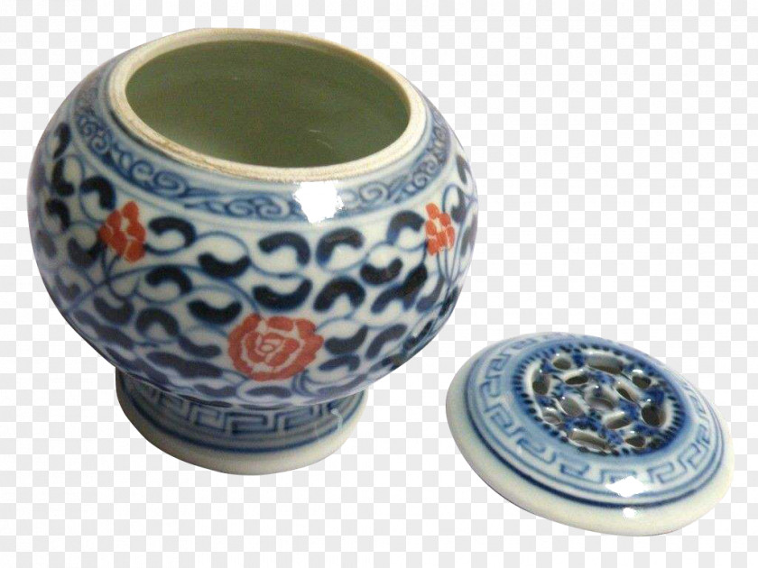 The Blue And White Lotus Fragrance Tank Pottery Ceramic PNG