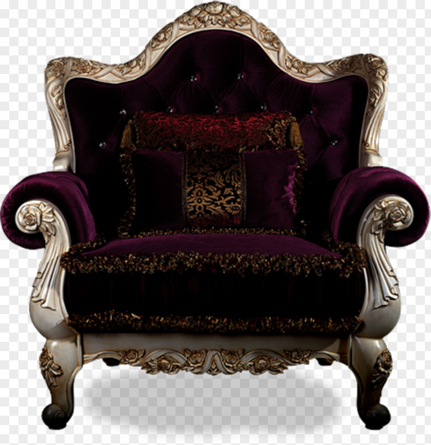 Throne Deep Purple White Outside Chair Table Couch PNG