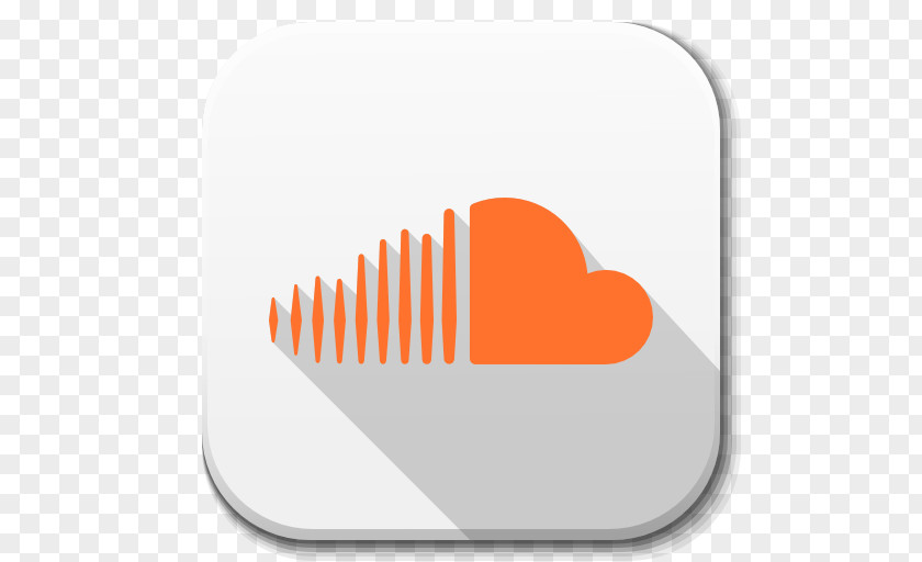 Apps Soundcloud B Hand Finger Orange PNG
