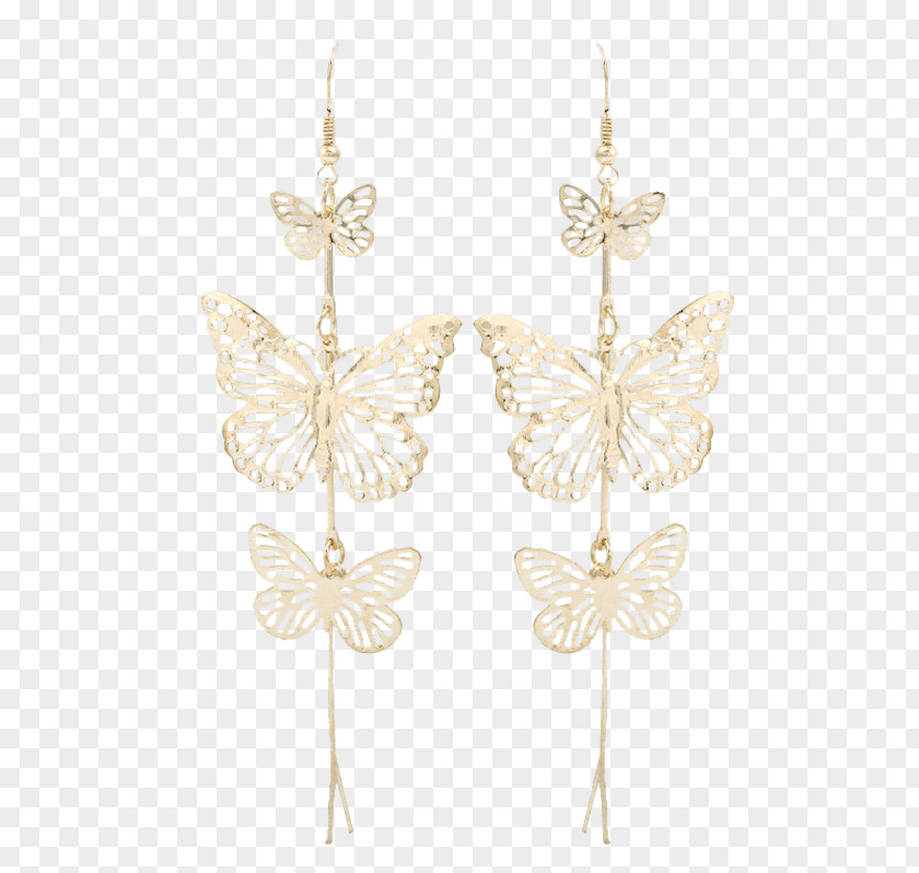 Jacket Papillon Earring PNG