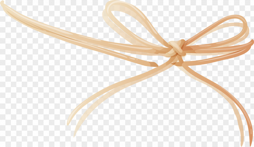 Little Fresh Yellow Rope Shoelace Knot PNG