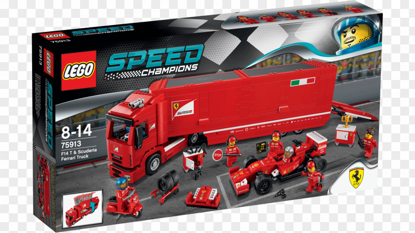 Car Ferrari F14 T LEGO 75913 Speed Champions & Scuderia Truck Lego Racers PNG