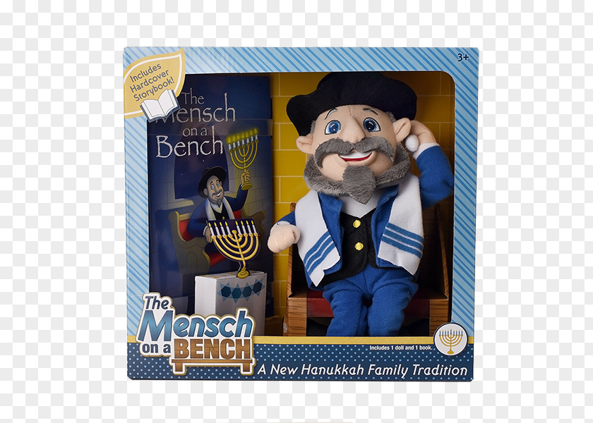 Funny Shark The Mensch On A Bench Hanukkah Judaism Book Doll PNG