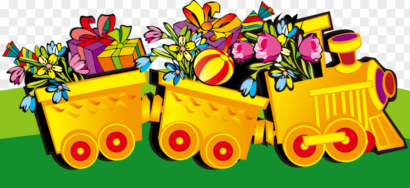 Gifts Train Happy Birthday To You Clip Art PNG