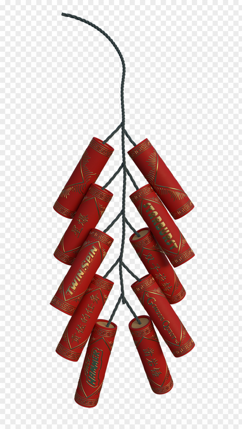 Pine Family Red Christmas Tree PNG