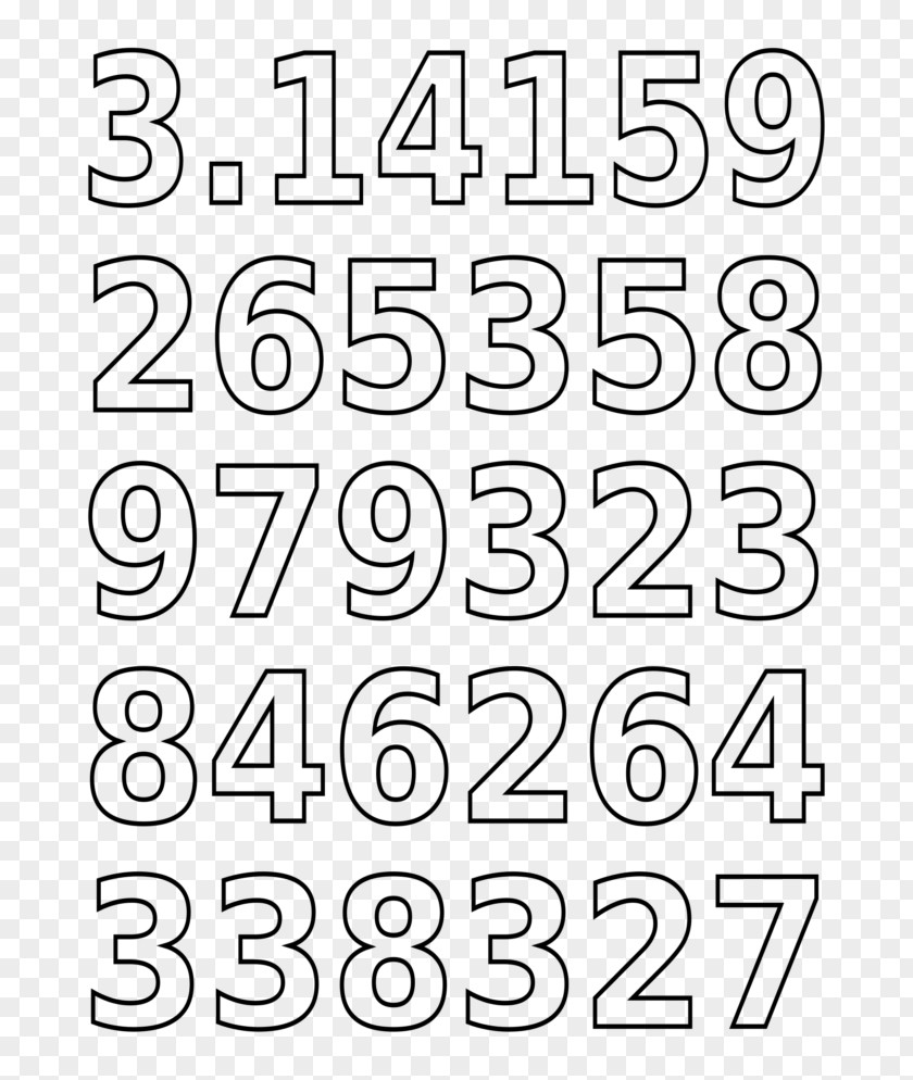 Pi Day Coloring Book Numerical Digit Clip Art PNG