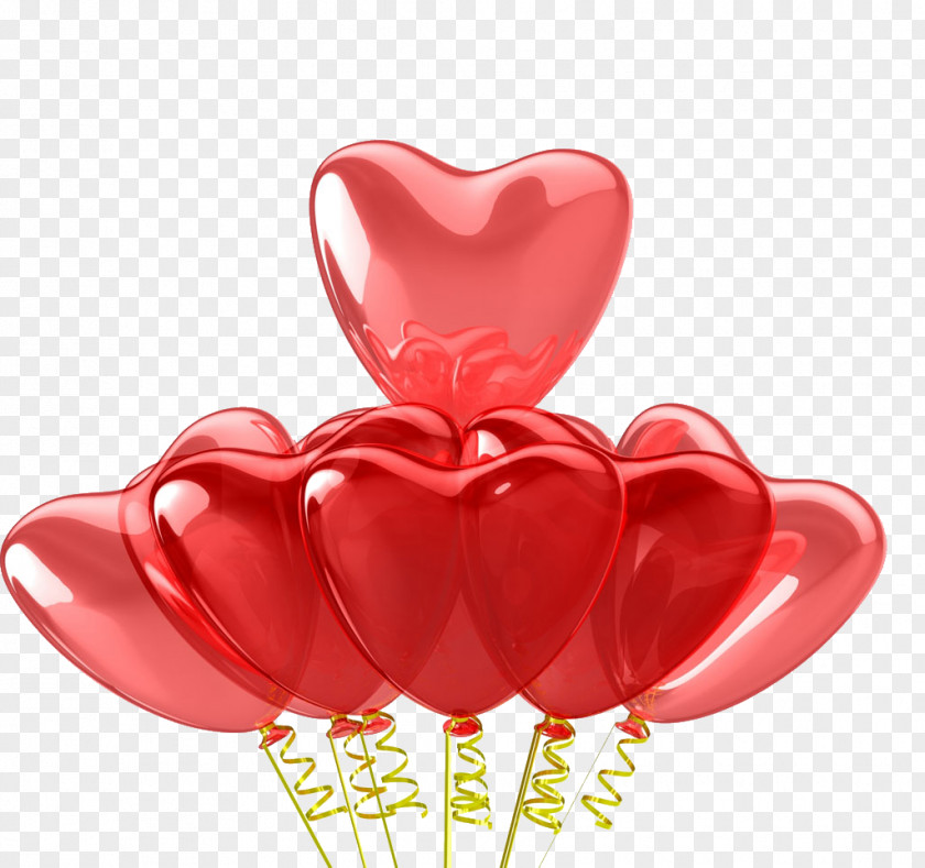 Red Love Balloon Toy Clip Art PNG