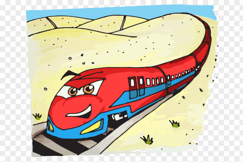 Bullet Train Rail Transport Drawing Steam Locomotive High-speed PNG