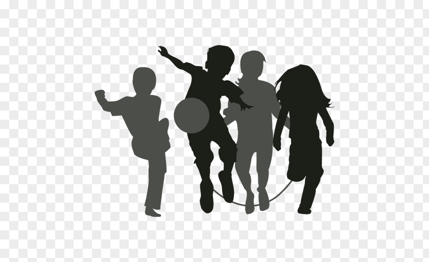 Children Playing Silhouette Child PNG
