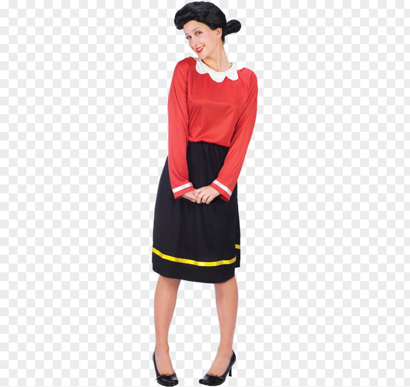 Dress Olive Oyl Adult Costume Popeye Halloween PNG