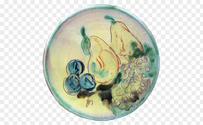 Fish Plate Still Life Turquoise Fruit PNG