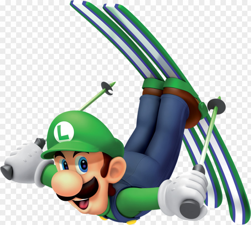 Skiing Mario & Sonic At The Olympic Winter Games Luigi Wii PNG