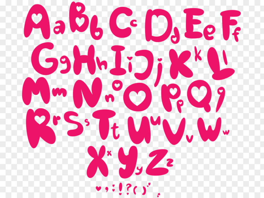 Valentine's Day Alphabet Letter Clip Art PNG